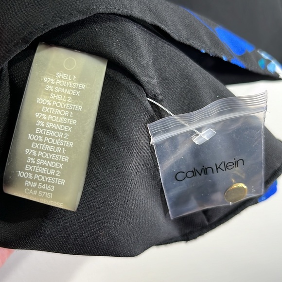 Calvin Klein Sleeveless Floral Blouse Double Layer Chiffon Size Large - Picture 4 of 6